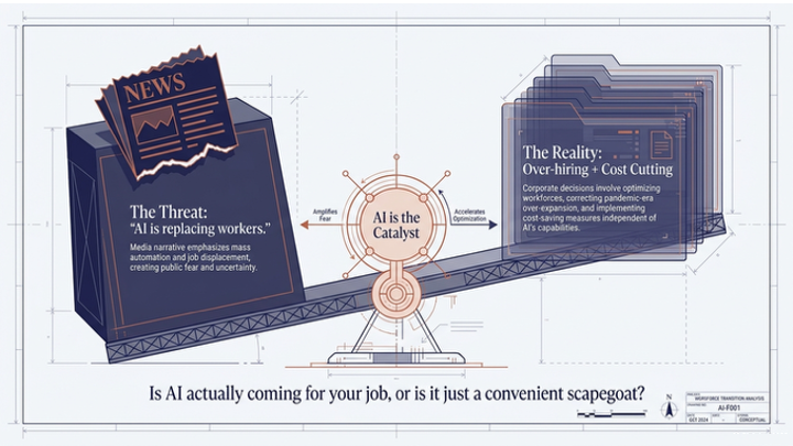 Read more about the article Is AI Coming for Your Job—or Is It Just a Convenient Scapegoat?