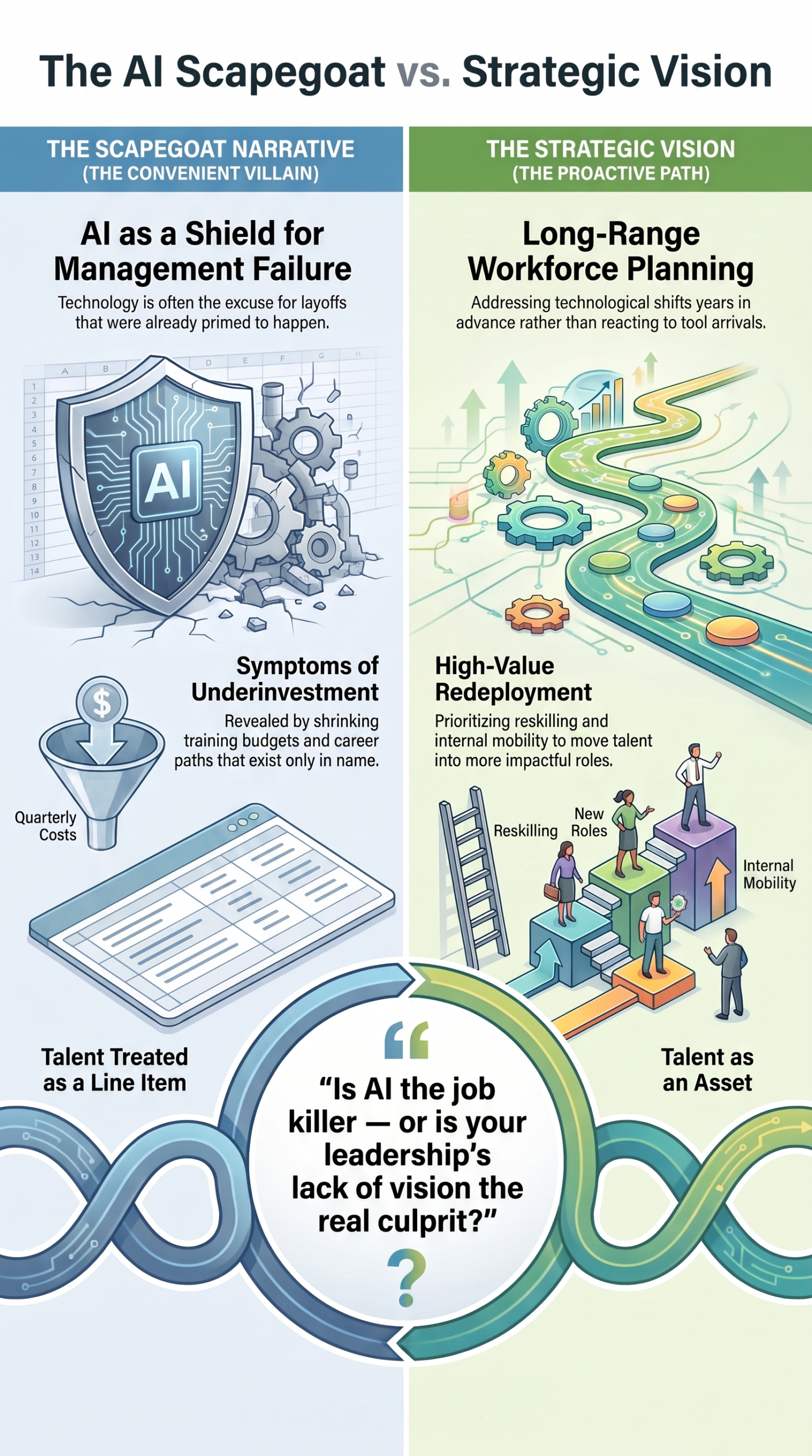 Read more about the article AI Didn’t Replace Jobs. Bad Leadership Did.